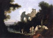 unknow artist Landscape,Ruins and Figure Spain oil painting artist